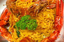 Linguini homard et gambas